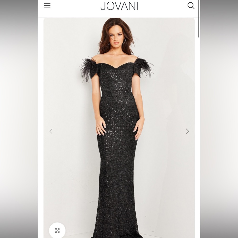 Jovani Black Beaded Gown